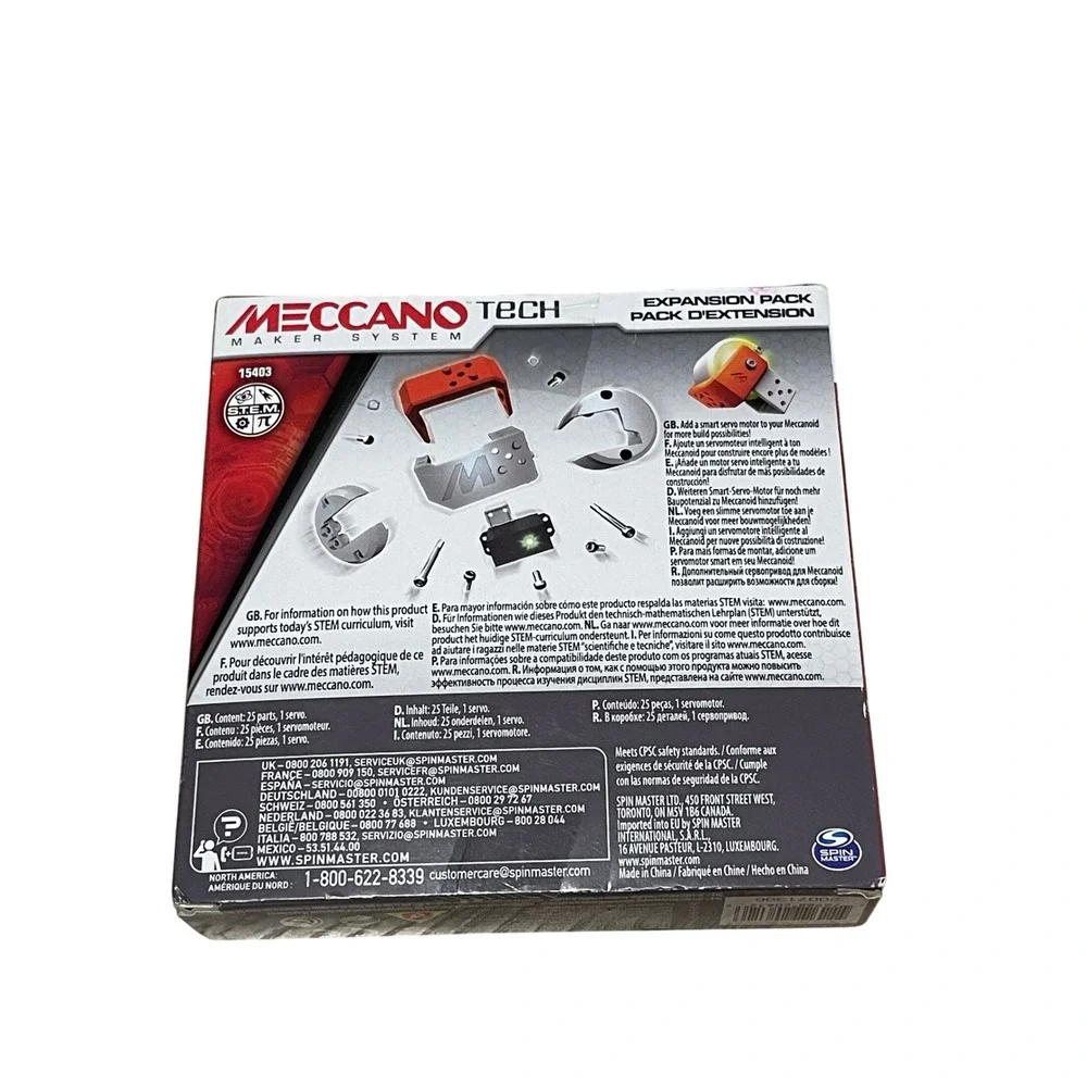 Meccano Tech Smart Servo Motor Expansion Pack 15403 for Meccanoid G15 G15KS NEW